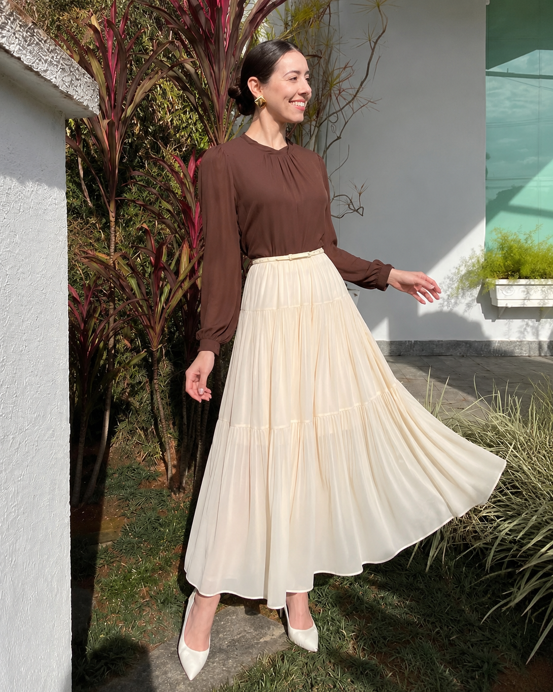 Saia Évora Chiffon Fluida - imagem 5