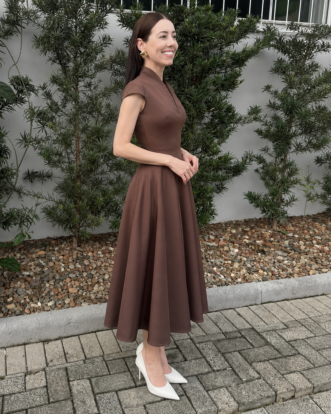 Vestido Évora Aurora Café - imagem 3